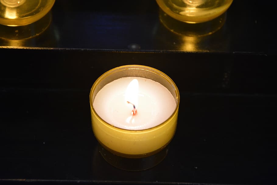 candle, candle lit, flame, light, lighting, religion, wax, turn on HD wallpaper