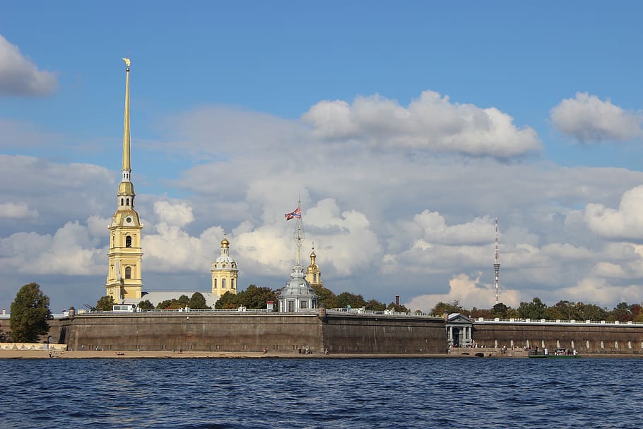 sky, blue sky, september, architecture, built structure, water HD wallpaper