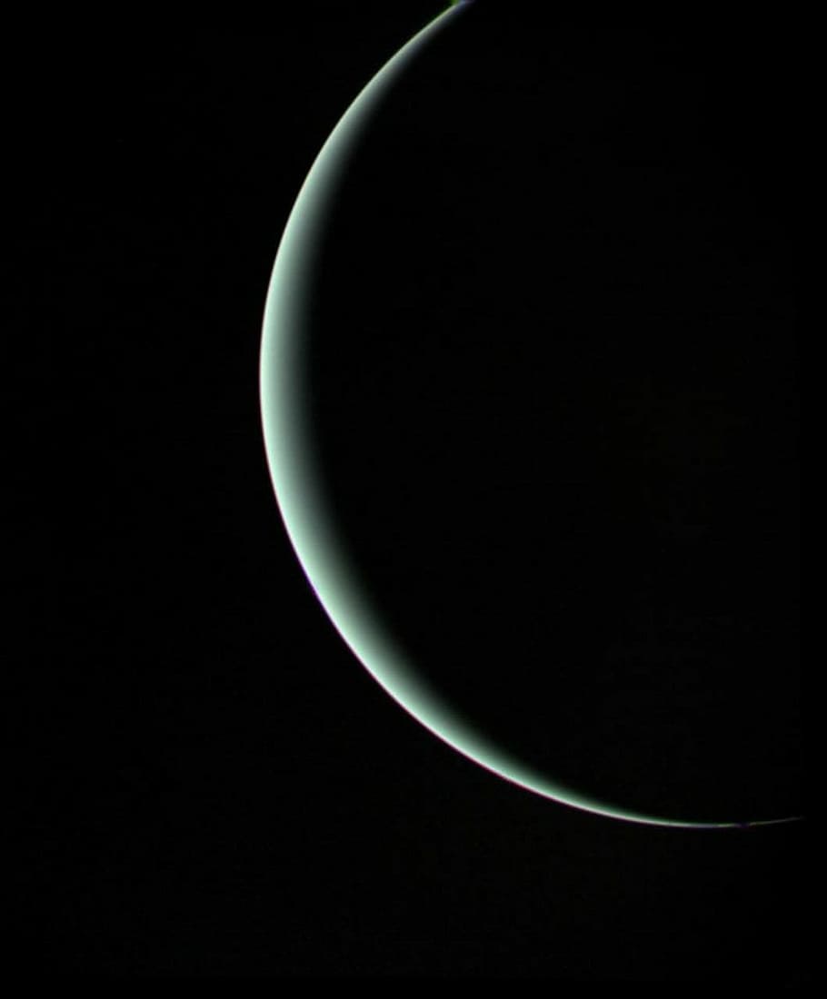 Crescent Moon, uranus, planet, sickle, uranus sickle, gas giant, HD wallpaper
