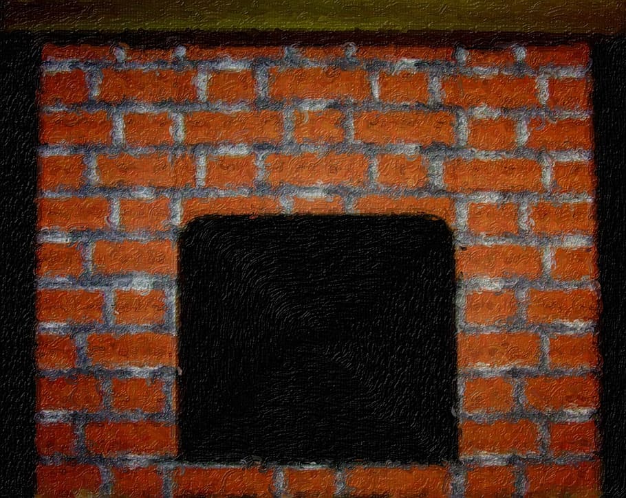fireplace, hearth, bricks, ignite, warm, comfort, heat, home HD wallpaper