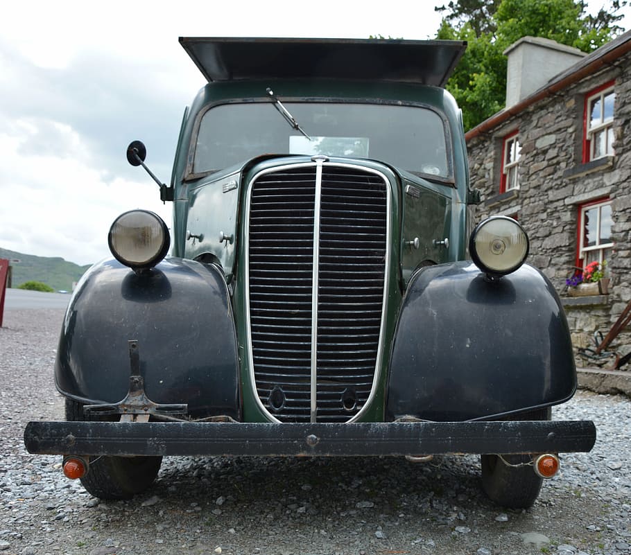 auto, old car, oldtimer, pkw, veteran, automotive, spotlight HD wallpaper