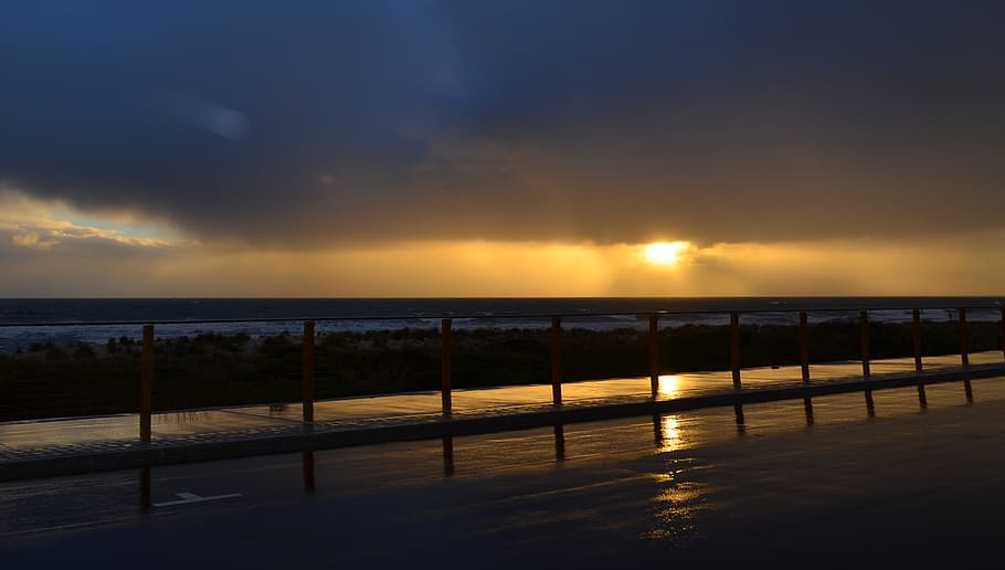 coast, ocean, sun, sky, sea, beach, nature, landscape, shore HD wallpaper