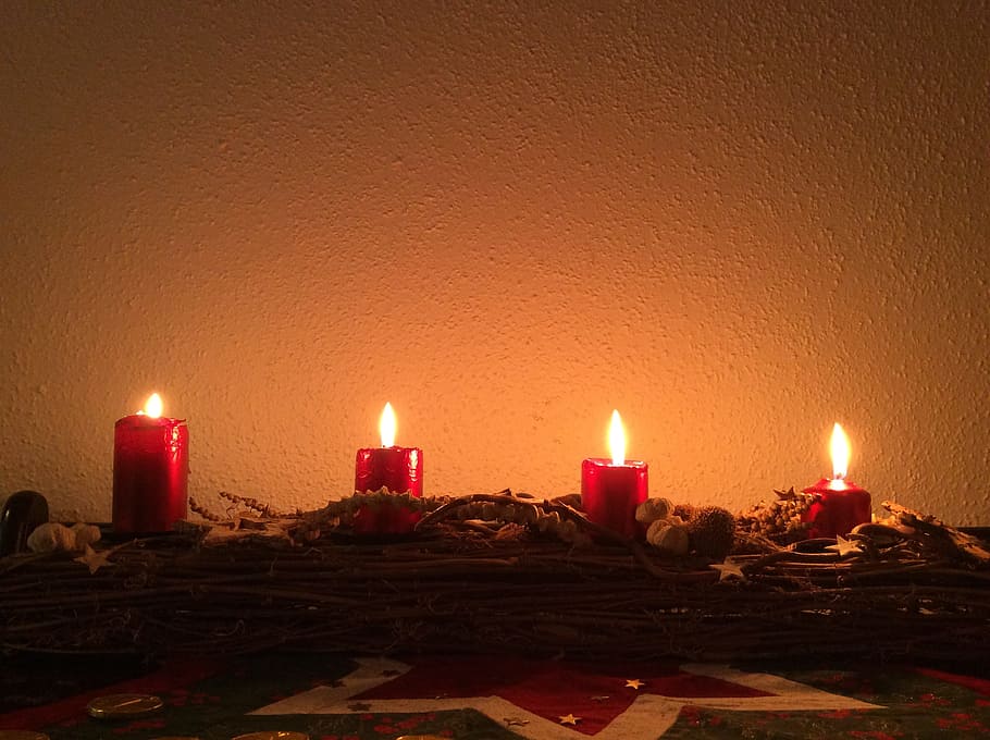 Advent, Christmas, Christmas, Candlestick, light, fire, flame HD wallpaper