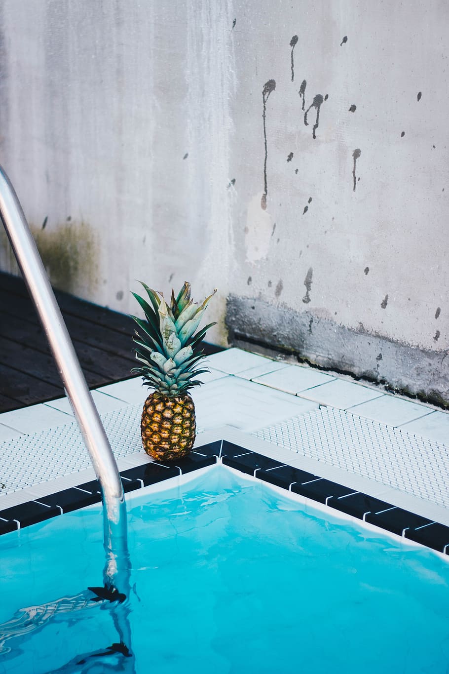 Pineapple Beside the Swimming Pool, architecture, decoration HD wallpaper