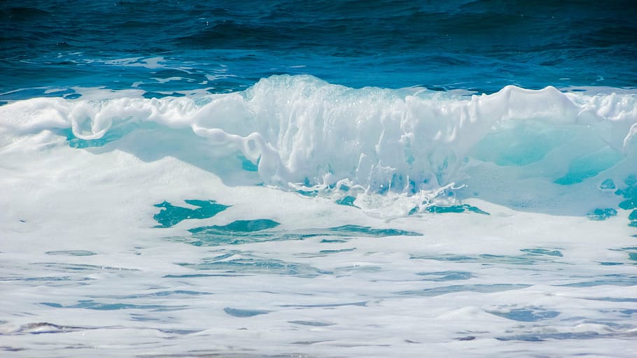 close up photo sea waves, foam, spray, nature, wind, power HD wallpaper