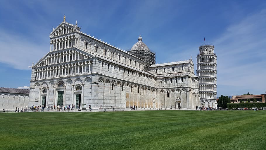pisa, leaning tower, italy, places of interest, landmark, building, HD wallpaper