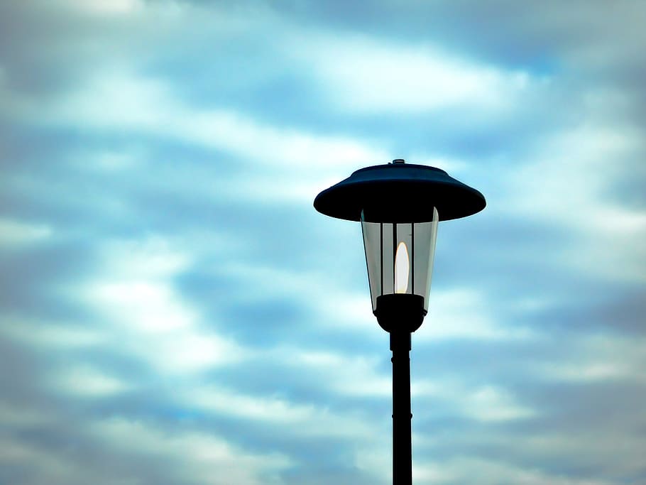 lantern, lamp, clouds, light, lighting, street lamp, outdoor lighting HD wallpaper