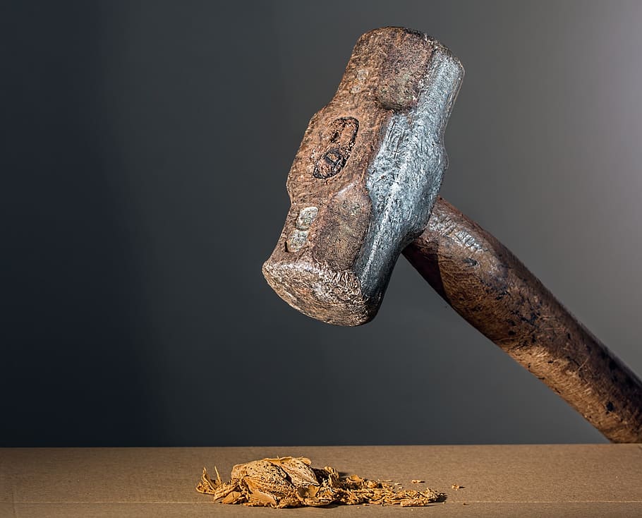 brown handled gray sledgehammer, mallet, tool, striking, hitting HD wallpaper