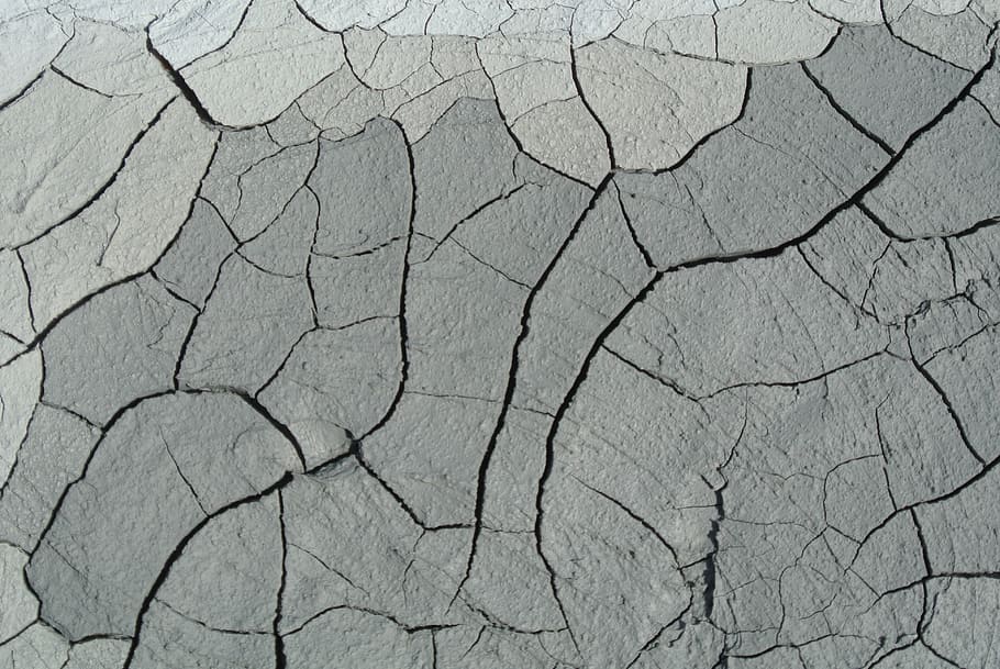 gray cracked soil, drought, earth, clay, ground cracked, full frame HD wallpaper