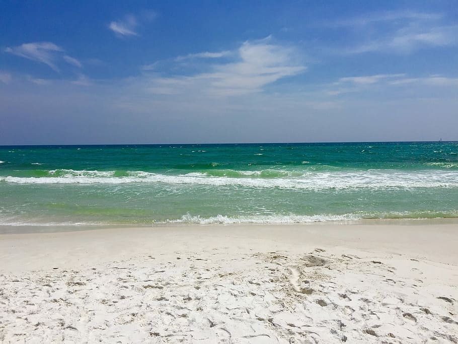 Beach, Sand, Ocean, Sea, Sea, Water, summer, vacation, tropical HD wallpaper