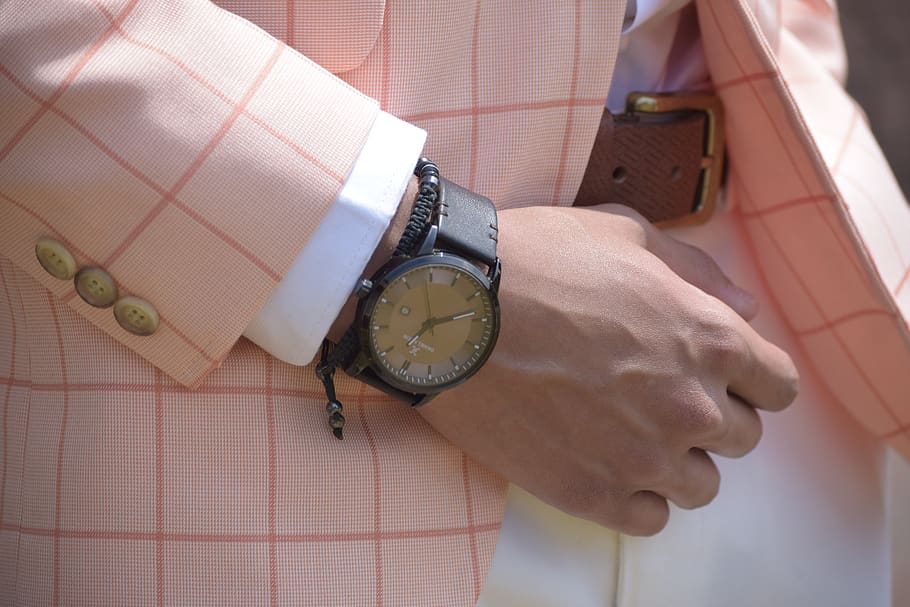 closet, dress code, watch, time, clock, one person, wristwatch HD wallpaper