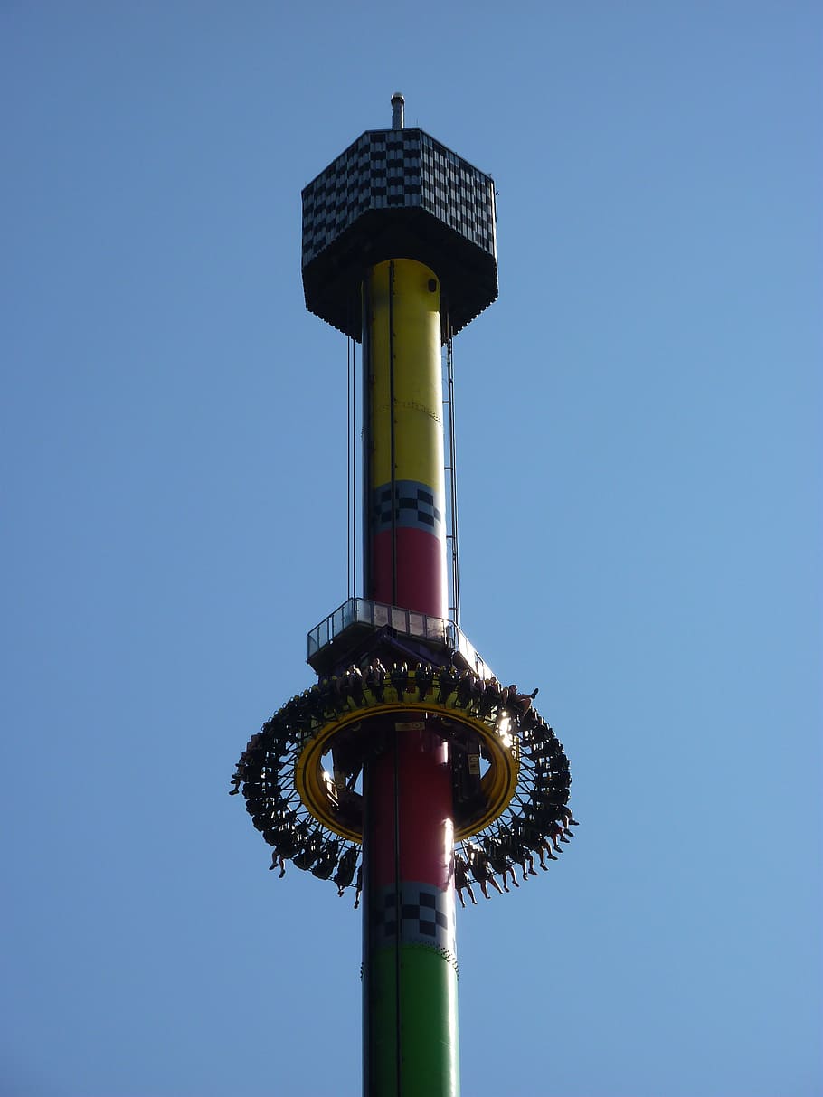 leisure, pleasure, dynamic, theme park, fun, movement, rollercoaster HD wallpaper