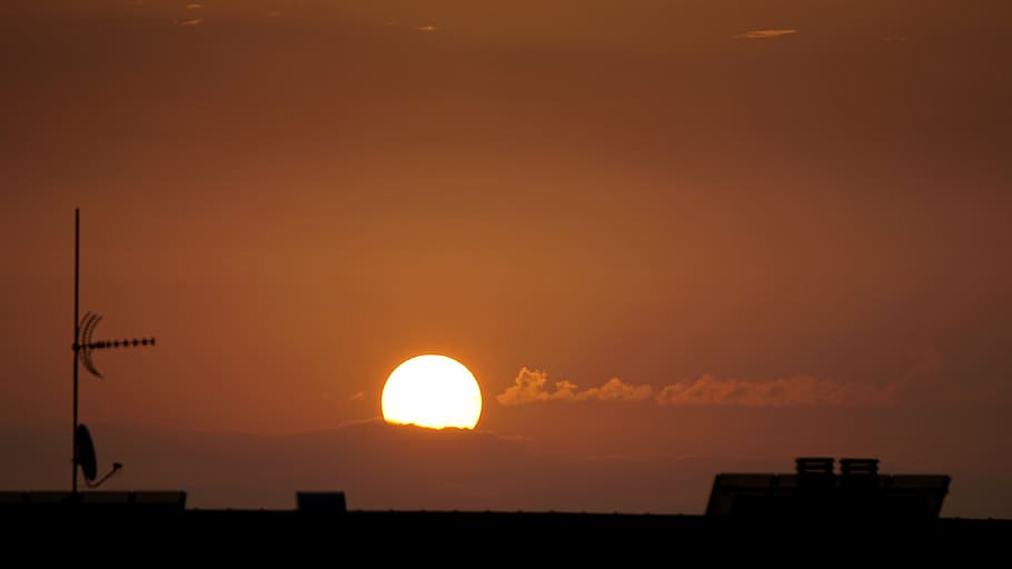 sun, dawn, horizon, sky, city, clouds, landscape, awakening HD wallpaper