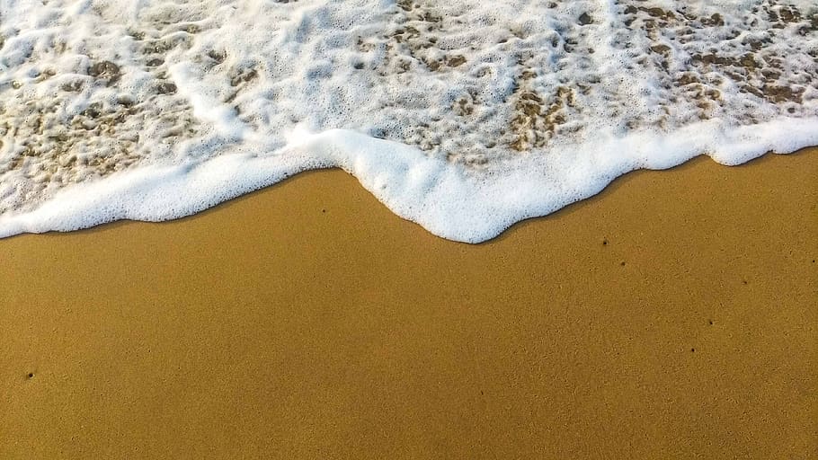 beach, waves, sand, aquatic sport, surfing, water, sea, land HD wallpaper