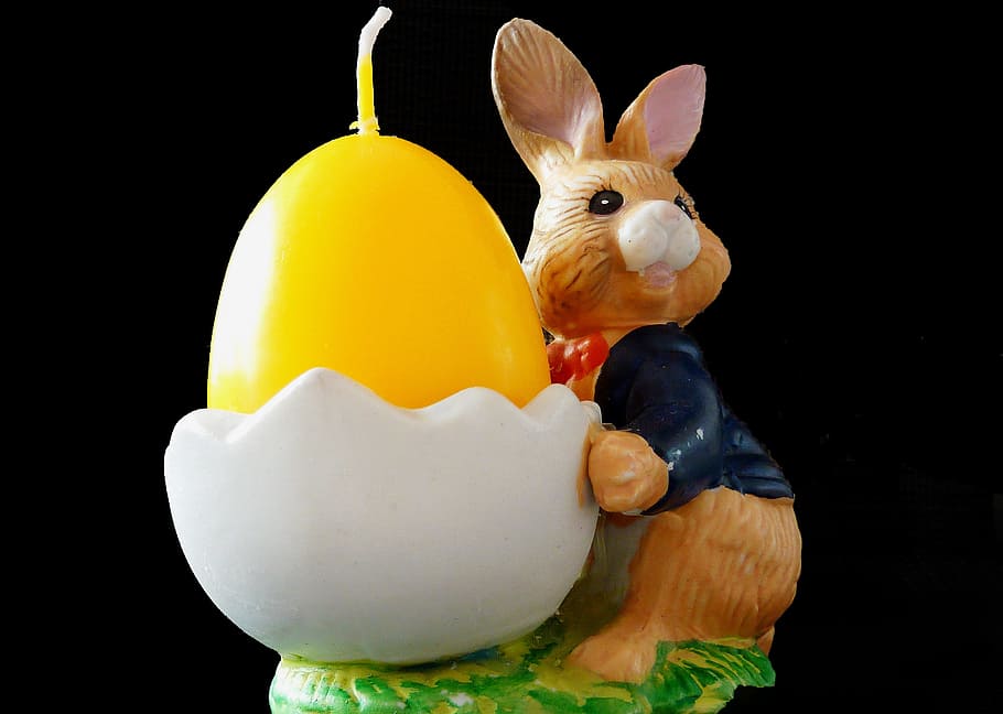 Easter, Candle, Figure, Yellow, Holiday, small, christian, charming HD wallpaper