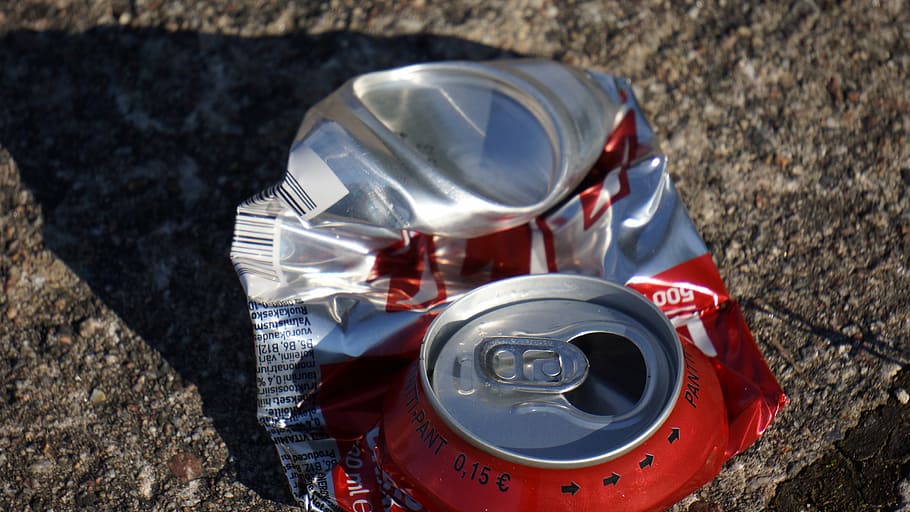 garbage, aluminum, can, broken, deposit, return, indifference HD wallpaper