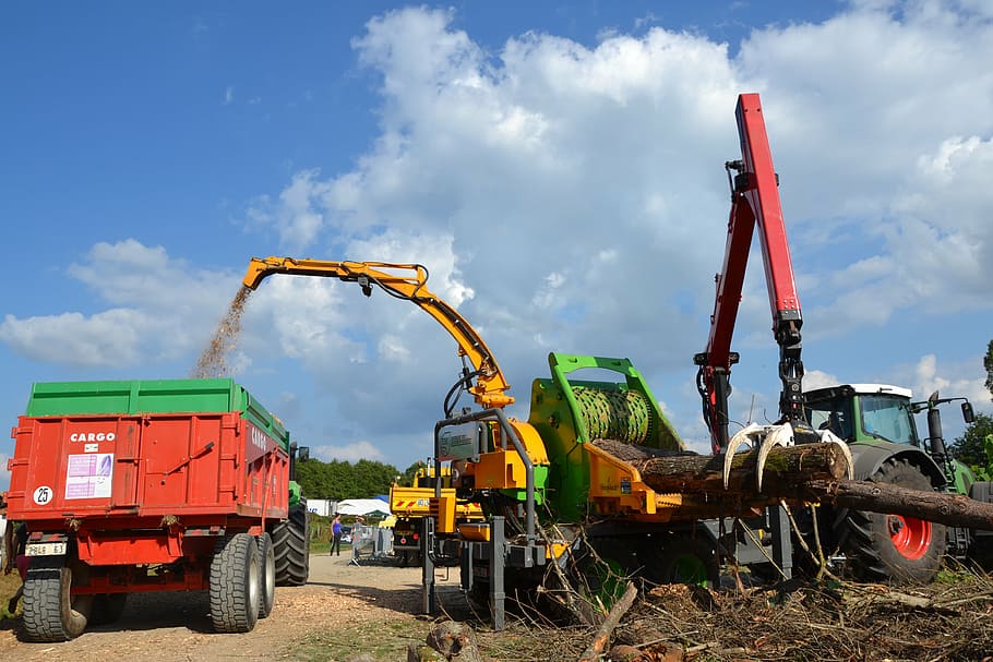 grinding, wood, agricultural, machine, transportation, machinery HD wallpaper