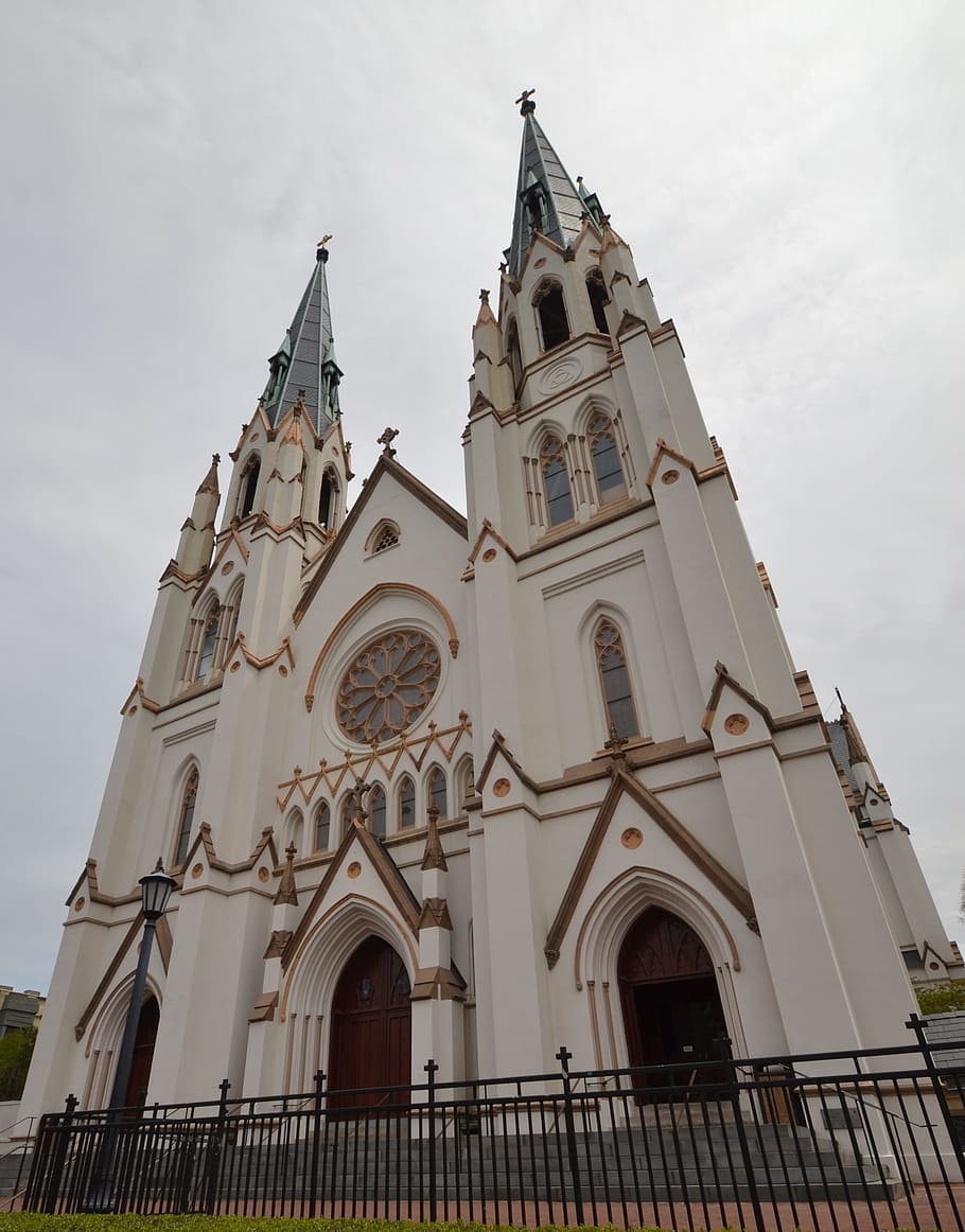 Charleston South Carolina, Church, historic, architecture, landmark, HD wallpaper