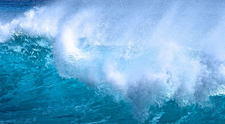 waves photo during daytime, Ocean, Wave, Spray, Surf, Sea, Water HD wallpaper