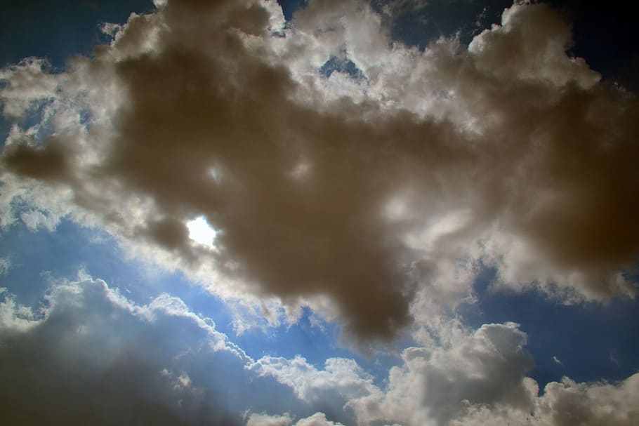 clouds, sky, miracle, dark, darkness, mystery, face, eye, cloud - sky HD wallpaper