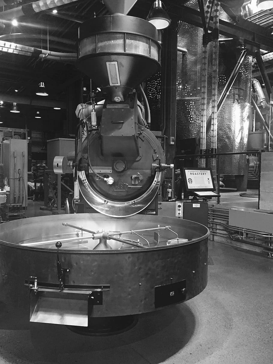 coffee, starbucks, seattle, roastery, technology, machinery HD wallpaper