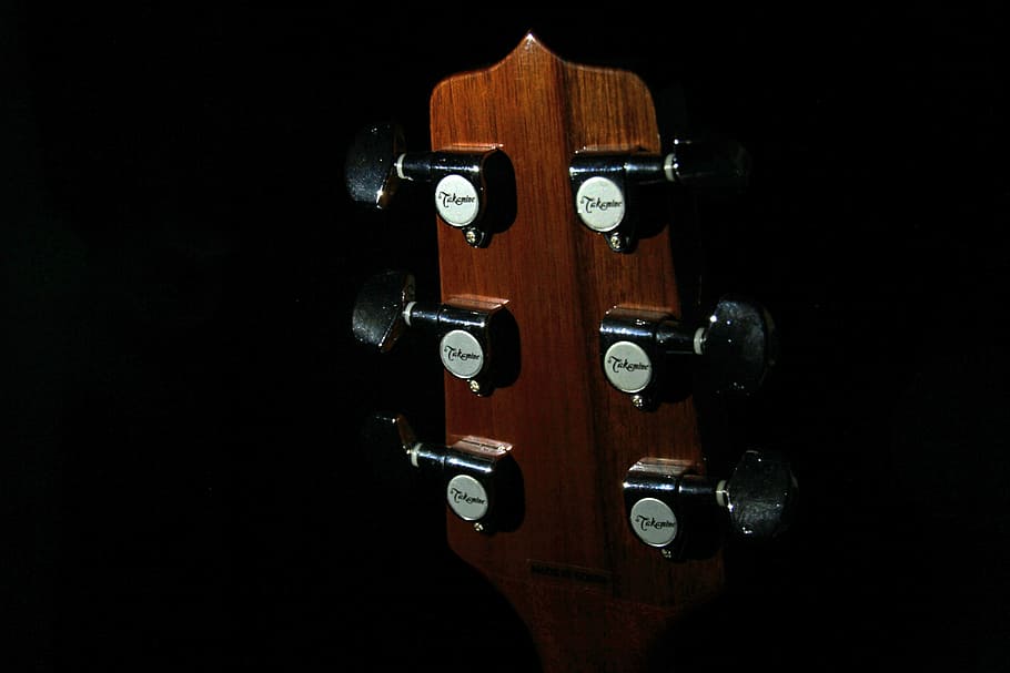 tuners, guitar, head stock, musical, instrument, sound, classic, HD wallpaper