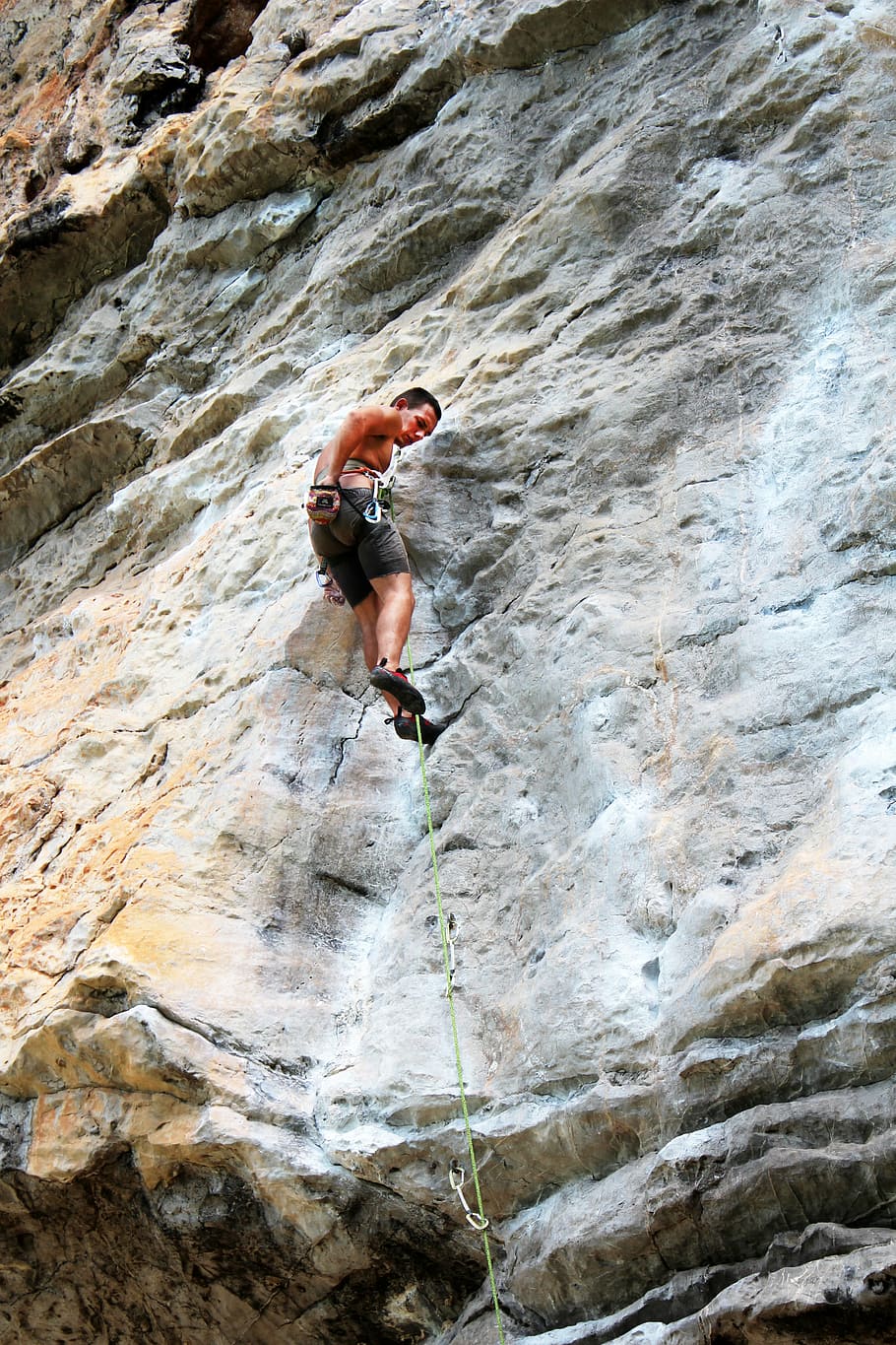 climb, abseil, climber, wall, rock wall, climbing wall, extreme sports