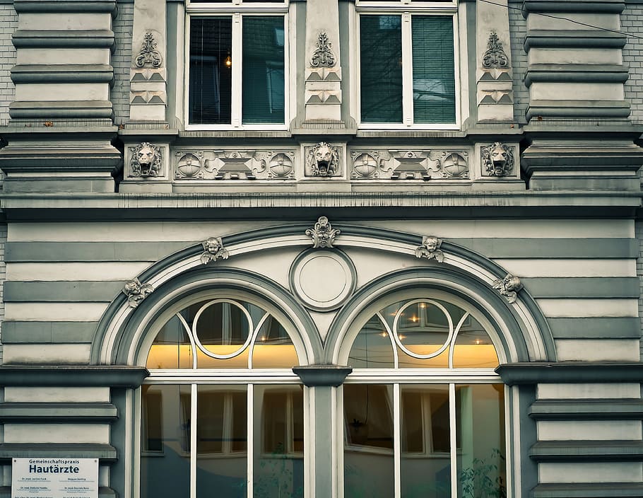 Facade, Old, Architecture, Historically, building, stucco, window HD wallpaper