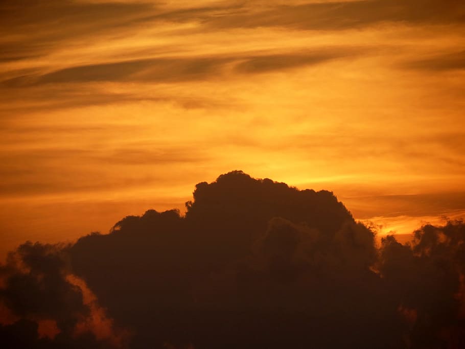 nature, sol, eventide, sunset, brazil, sky, clouds, mar, beach HD wallpaper