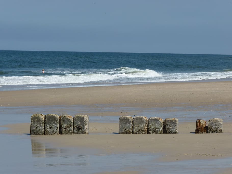 sylt, summer holiday, clouds, beach, water, lake, sea, land HD wallpaper