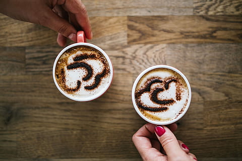 Cup of coffee with sugar, cafe, late, espresso, human Hand, coffee - Drink HD wallpaper