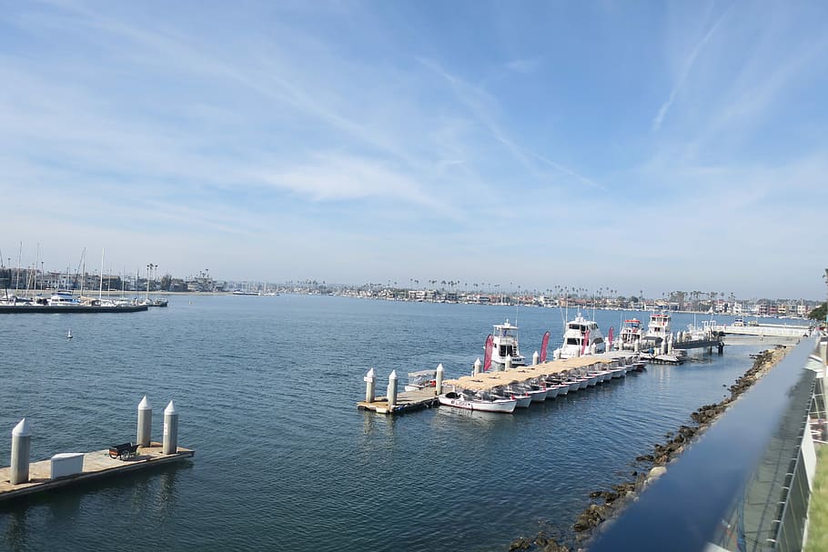 ocean, ship, pier, boat, sea, water, travel, transportation HD wallpaper
