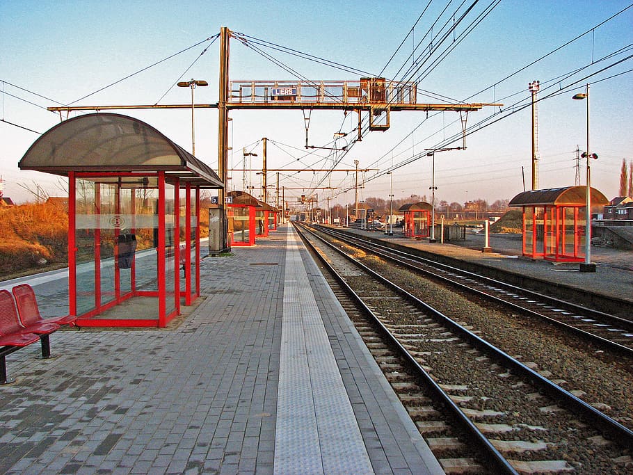 netherlands, sky, clouds, station, depot, railroad, railway HD wallpaper