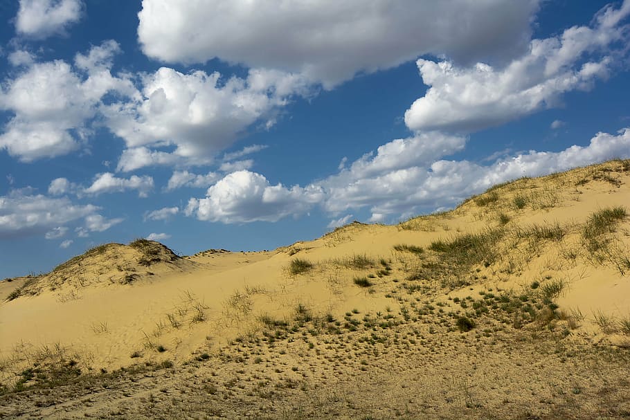 desert, sand, sky, landscape, yellow sand, journey, cloud - sky HD wallpaper