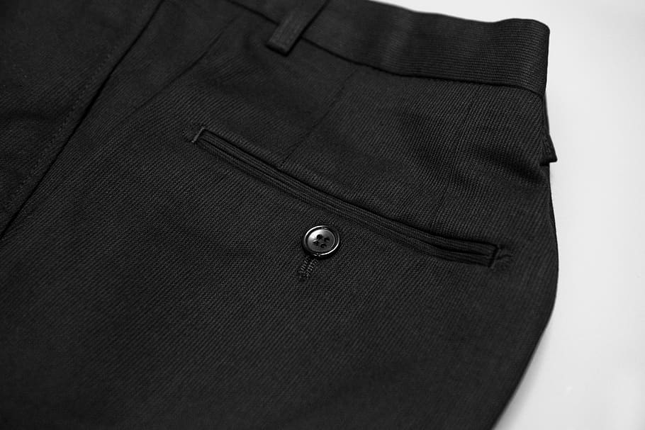suit pants, pocket, button, close-up, clothing, no people, textile HD wallpaper