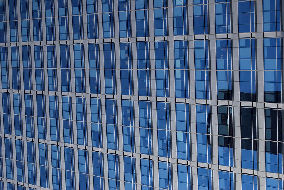 Chicago, Building, Facade, Architecture, contemporary, blue HD wallpaper