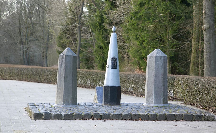 landmark, stone, milestone, border, dreiländereck, history HD wallpaper