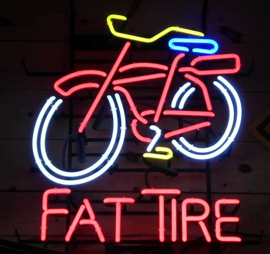 Bicycle, Neon, Lighting, Wheels, Tires, sign, urban, shield HD wallpaper