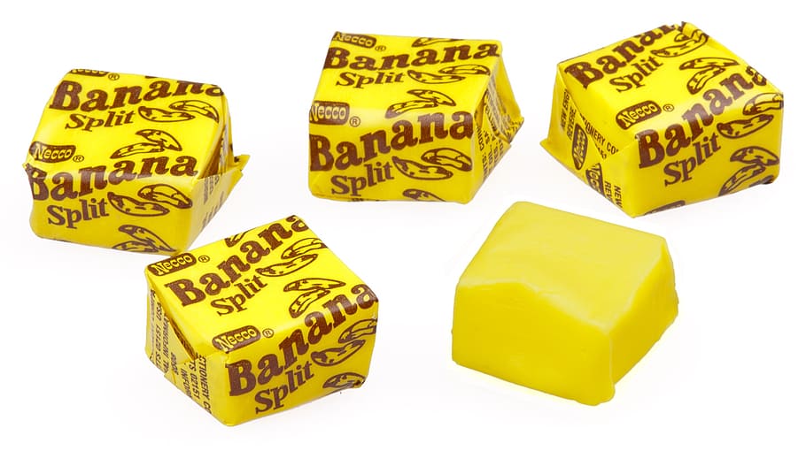 banana, split, candies, necco, sweet, dessert, food, confectionery HD wallpaper