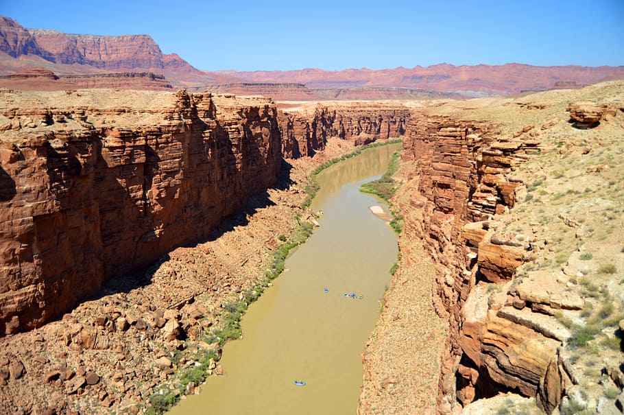 grand canyon, the colorado river, arizona, marble canyon, scenics - nature