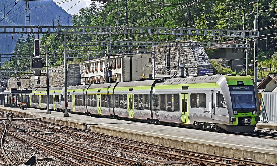 Switzerland, Lötschberg, Railway, Railway Station, goppenstein