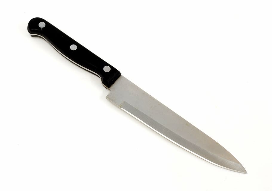 black-handled kitchen knife, sharp knife, cooking, cut, utensil HD wallpaper
