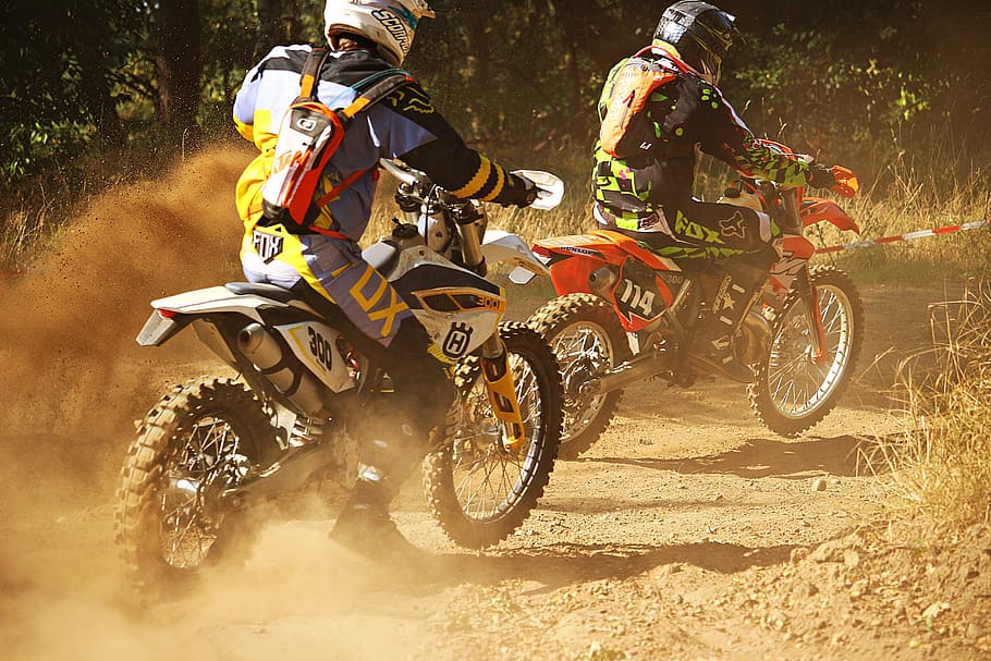 motocross, enduro, motorcycle, motorsport, motocross ride, sand HD wallpaper