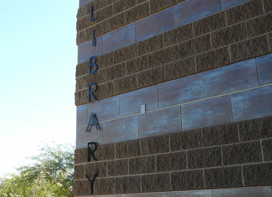 public library, sign, building, brick, education, architecture HD wallpaper