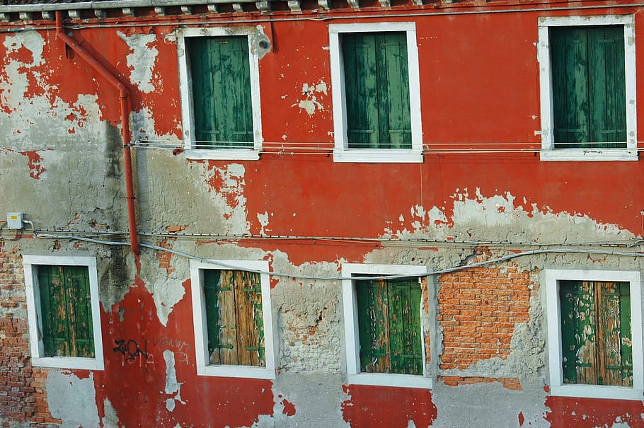 facade, decadent, building, old, architecture, worn, old building HD wallpaper