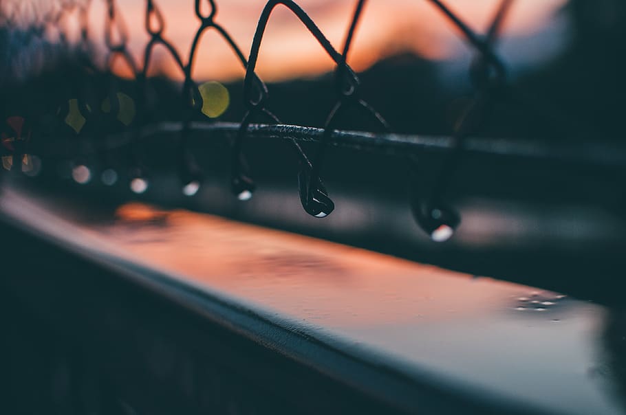 close-up photo of chain-link fence, selective, photograph, wire HD wallpaper