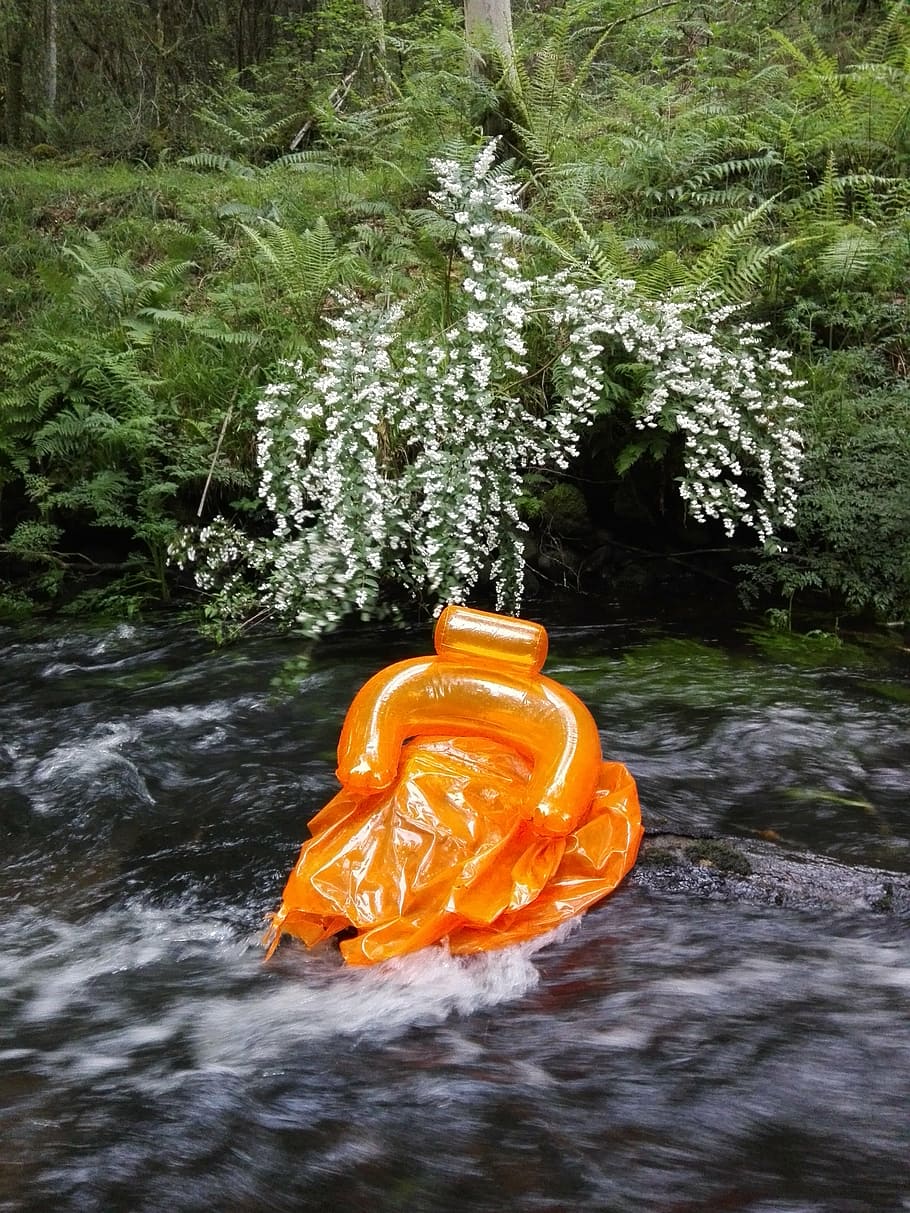 fishing, trash, conservation, water, plant, orange color, waterfront HD wallpaper
