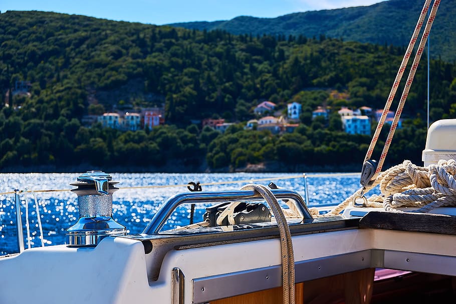 greece, ithaca, island, mediterranean, greek island, village HD wallpaper