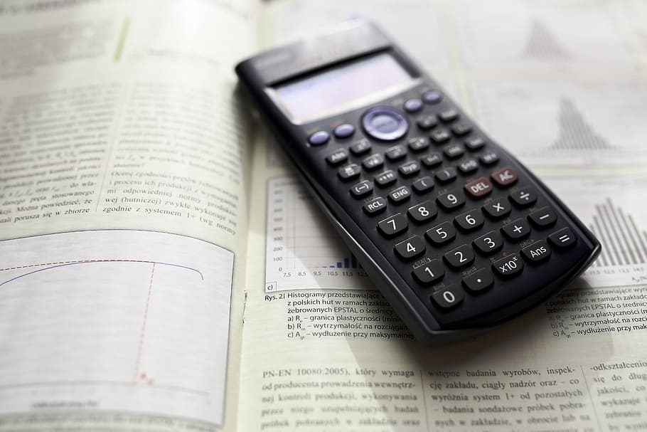 black graphing calculator, scientific, numbers, finance, statistics, HD wallpaper