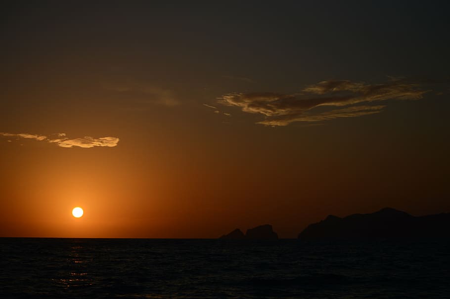 ponza, sunset, sea, sky, water, beauty in nature, scenics - nature HD wallpaper